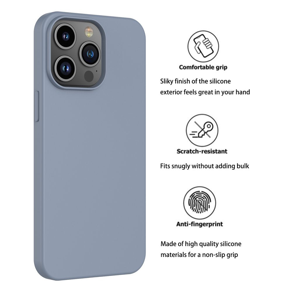 Iphone 15 5G Case,  Apple Iphone 15 Basic Case [Frosted] Shockproof Case Liquid Silicone Gel Rubber Soft TPU Anti-Slip Bumper Thin Matte Slim Phone Case Covers for Iphone 15 6.1",Gray