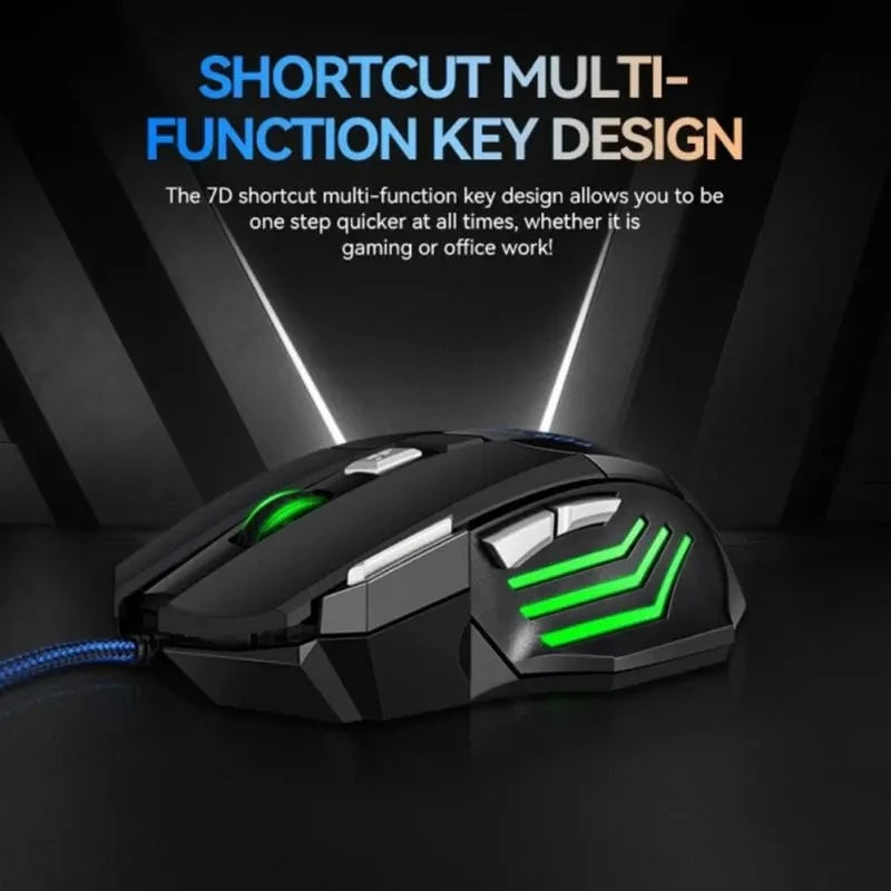 Wired Gaming Mouse USB Computer Mouse Gamer 7 Button RGB Backlit Ergonomic Mouse Backlight Game Mause Optical Mice for PC Gaming