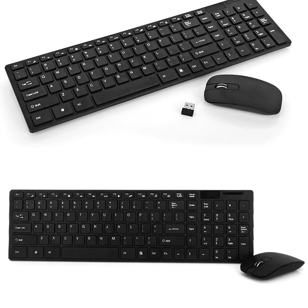 K-06 2.4G Wireless Keyboard and Mouse Combo Computer Keyboard with Mouse Plug and Play Black Keyboard Mouse for Laptop